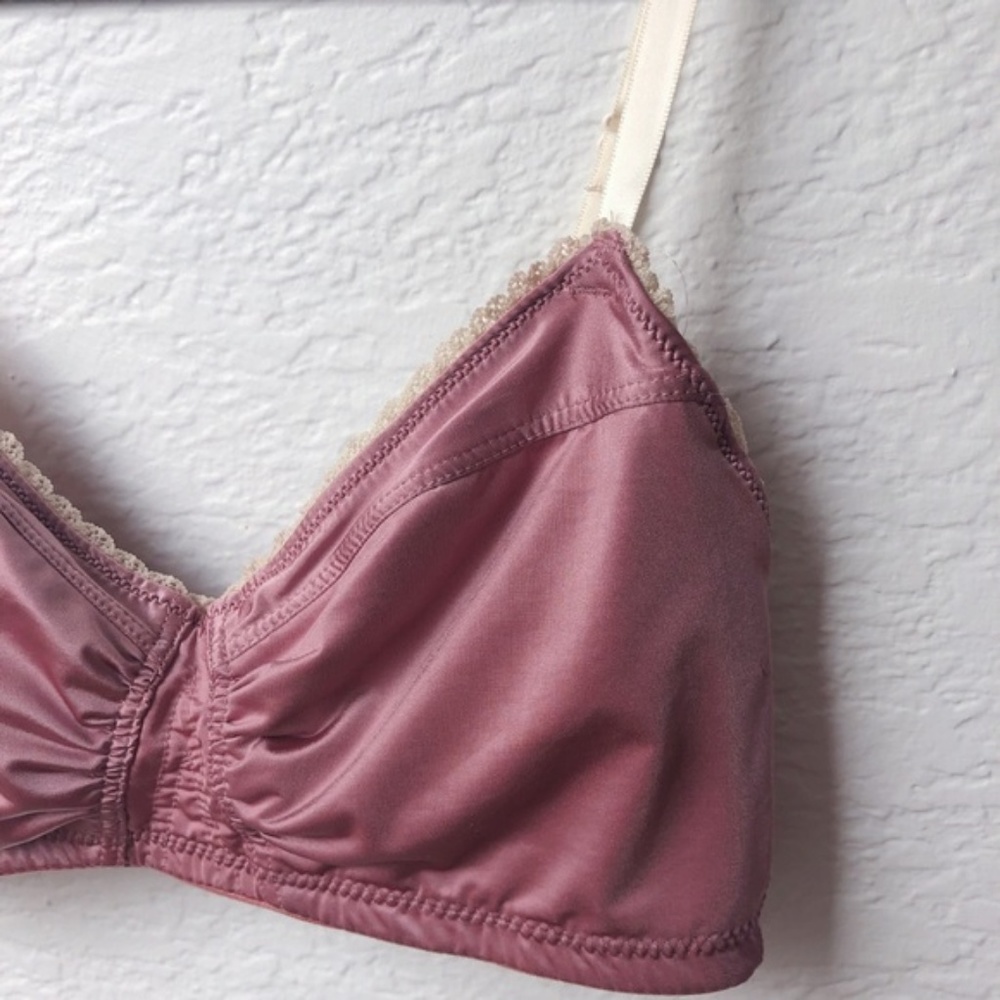 DKNY intimate bra bralette 32 A 32A pink silky - Picture 2 of 7